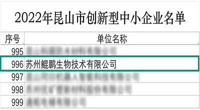 【喜訊】創(chuàng)新實力彰顯 蘇州鯤鵬連獲兩項榮譽認(rèn)定